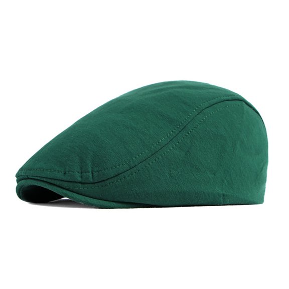 Men's Lightweight Solid Knitted Flat Cap Beret - Breathable Cotton Casual Hat