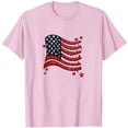 thumbnail image 4 of Xdegoge 4Th of July Patriotic T Shirts for Women USA American Flag Short Sleeve Crewneck Stars and Stripes Glitter Graphic Print Casual Soft Summer Tops, 4 of 5