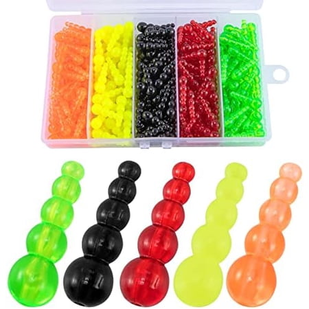 Stacked Fishing Beads Set 100PCS/250PCS Fishing Beads Lures Tackle Trout Walleye Perch Muskie Inline Spinner Rig Lure Making Supplies Saltwater Freshwater