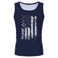 thumbnail image 2 of kpoplk Men 4th of July Tank Top Mens American Flag Tank Top Novelty Graphic Breathable Short Sleeved Beach Shirt(Navy,XXL), 2 of 6