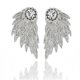 thumbnail image 3 of Mujeres Swing 1pair Pendientes de joyería en forma de ala Fresco Pendientes de plata Rhinestone, 3 of 5