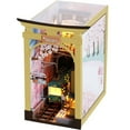 thumbnail image 1 of DIY Book Nook Kit 3D Wooden Puzzle Bookshelf Insert Decor with LED Light Sakura DIY Miniature Dollhouse Model Kit Creative Educational Bookshelf Insert Bookend Building Kits for Kids Adul, 1 of 11