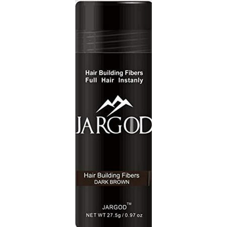 JARGOD Hair Fibers for Instant Volume and Thicker Fuller Hair, Hair Powder for Women and Men, 27.5g, Dark Brown