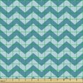 thumbnail image 2 of Ambesonne Chevron Fabric by the Yard Upholstery, Sea Colored Zigzags, 1 Yard, Teal Pale Blue, 2 of 5