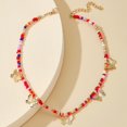 thumbnail image 4 of Collier de Couseuse Perles Papillon Réglable Collier Clavicule Pendentif Choker, 4 of 10