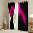 thumbnail image 3 of Manfei Pink Black Blackout Curtains Set of 2 (52x84 Each), Modern Abstract Art Window Curtains, Geometric Line Stripe Curtains and Drapes, Luxurious Room Decor, 3 of 5