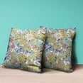 thumbnail image 4 of Flying Floral Paisley Throw Pillow with Removable Cover in Blue Yellow 16x16, 4 of 5