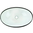 thumbnail image 3 of Novatto CHIARO TIS-324CMB Clear Oval Slipper Glass Vessel Sink with Matte Black Drain, Mounting Ring, 3 of 4