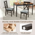 thumbnail image 4 of Gymax Modern Dining Chairs Set of 2 w/ Rubber Wood Frame Hollowed Backrest for Kitchen, 4 of 7