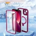 thumbnail image 6 of Allytechgroup iPhone 15 Case Magsafe, Mangetic Back Cover Wireless Charging Support Kickstand Ring Holder Anti-Scratch Phone Case for Apple iPhone 15, Rose, 6 of 6