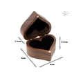 thumbnail image 3 of Caja Corazón De Madera Nogal Para Anillos De Boda Compromiso, 3 of 5