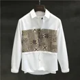 thumbnail image 3 of Camisas para hombre Camisa azul geométrica de gran tamaño para hombre Venta de alta calidad Lujo Nuevo en estilo coreano Moda 2024 con mangas Algodón I, 3 of 5