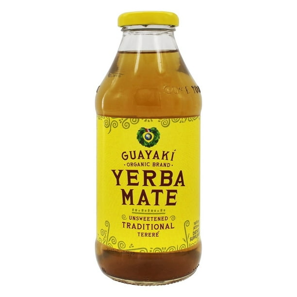 Guayaki Organic Yerba Mate, Unsweetened Mate, 16 Ounce (Pack of 12)