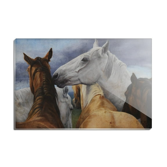 Horse Support Group Rectangle Acrylic Fridge Refrigerator Magnet