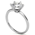 thumbnail image 5 of Solitaire Brilliance 2CT Round Brilliant Lab Grown Diamond Solitaire Engagement 6 Prong Ring 14K White Gold, Ring Size 10, 5 of 5