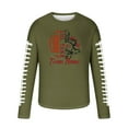 thumbnail image 5 of Tawop Mens Tshirt Crew Neck Long Sleeve Graphic Casual Army Green L, 5 of 5