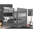 thumbnail image 2 of Discovery World Furniture - Full over Full Size Ladder Bunk Bed with 3 Drawers, Bunk Bed with Storage, Charcoal, 2 of 4