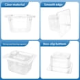 thumbnail image 4 of PinesC 6 Pcs Plastic Food Pan with Lid, 4'' Deep Stack Clear Salad Bar Containers Commercial Plastic Restaurant Containers for Food Fruits Vegetables(1/6 Size), 4 of 4