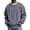 Gray, variant on Men's Crew Neck Long Sleeve Solid Sweatshirt Lightweight Casual Pullover Comfortable Basic Top for Fall Winter Everyday Wear and Weekend Outings Red M