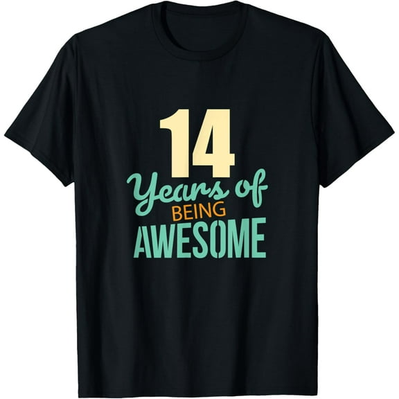 Exquisite and comfortable-14 Years Of Being Awesome Funny 14 Years Old 14th Birthday T-Shirt