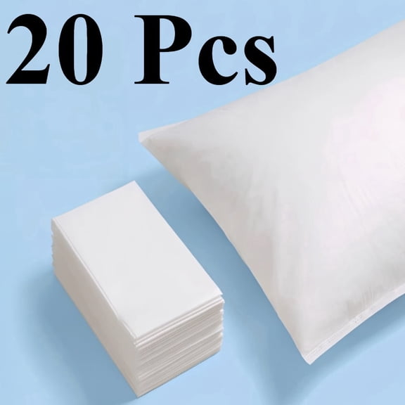 20pcs Disposable Pillowcase, Disposable Pillowcase For Hotel And Travel, Portable Disposable Pillowcase Disposable Bedding, Ready-to-use Disposable Pillowcase ,34 ×20 inch