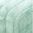 thumbnail image 5 of Home Soft Things Super Soft Faux-Fur Upholstered Stool Ottoman, Bleach Aqua, 19"x13"x17", 5 of 8