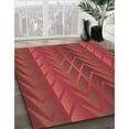 thumbnail image 2 of Ahgly Company Indoor Round Patterned Crimson Red Area Rugs, 4' Round, 2 of 6