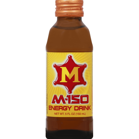 M-150 Energy Drink, Non-Carbonated, 5 fl oz Bottles, Pack of 12
