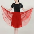 thumbnail image 4 of RUTAYY Women Dance Party High Waisted Ruffles Tulle Half Skirt Holiday Party TuTu Ballet Skirts Solid Color Casual Travel Skirts, 4 of 4