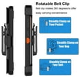 thumbnail image 6 of Ebizware for Samsung Galaxy S24 Plus Phone Case, Case with [Built-in Screen Protector] Holster Belt Clip Military Grade Heavy Duty Shockproof Kickstand Cover for Galaxy S24 Plus - Black/Orange, 6 of 11