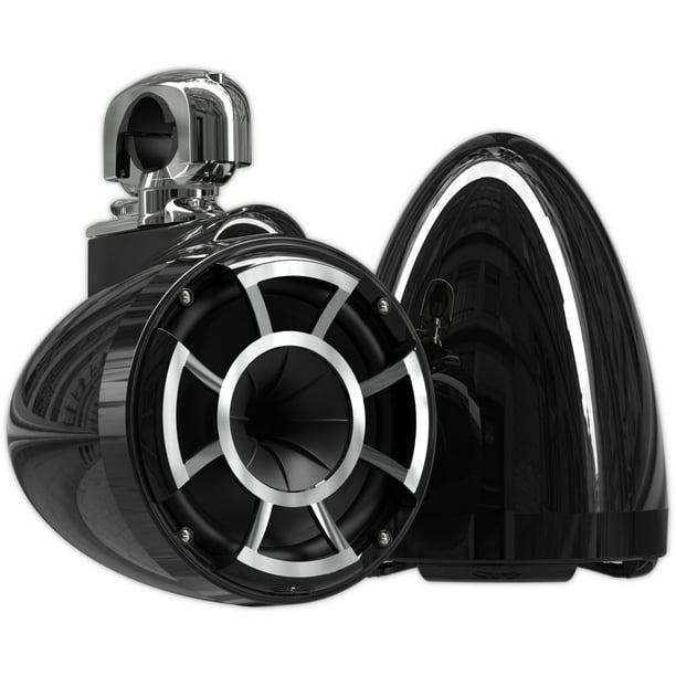 Bocinas de Torre Marina Wet Sounds REV 10 B-SC V2 600 Watts 10 Pulgadas 4 Ohms con abrazaderas girat Wet Sounds REV10BSCV2