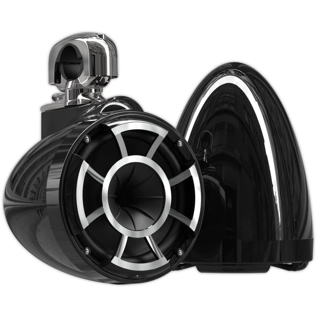 Bocinas de Torre Marina Wet Sounds REV 10 B-SC V2 600 Watts 10 Pulgadas 4 Ohms con abrazaderas girat Wet Sounds REV10BSCV2