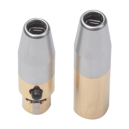 2Pcs Mini XLR Male To XLR Female 3Pin Plug Copper Shell Mic Cable Converter