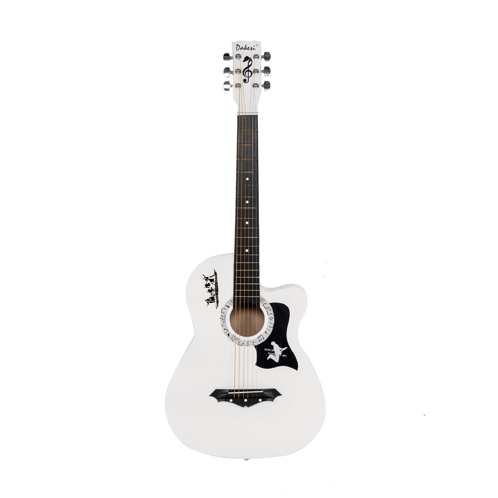 Kepooman Beginner Acoustic Guitar Starter Set for Child Boys Girls With Guitar Bag, Straps, Picks, LCD Tuner, Pickguard, String Set, Wood Color