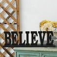 thumbnail image 4 of Linfevisi Black Wood Believe Blessed Sign Standing Block Letters Sign Rustic Freestanding Wood Word Decor Decorative Believe Blessed Table Sign Cutout Word Art Believe Blessed Shel, 4 of 7