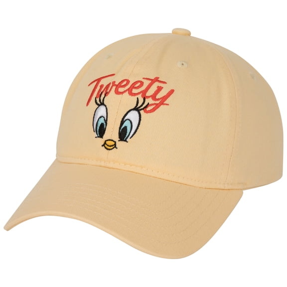 Looney Tunes Tweety Bird Face Adjustable Snapback Dad Cap