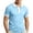 09# Sky Blue, variant on Polo Shirts for Men Solid Collared Short Sleeve Golf Shirts Classic 3 Buttons Shirts Khaki XL