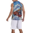 thumbnail image 2 of Naloa Cartoon Train Hot Air Balloon Basketball Jersey Reversible Men's Mesh Athletic Sports Shirts Training Practice S-4XLSmall, 2 of 6