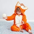 thumbnail image 3 of Combinaison à Capuche en Flanelle pour Bébé Unisexe, Costume d'Animal Hiver Automne, Cosplay, Renard, 70 cm, 3 of 5