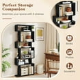 thumbnail image 6 of Gymax 2PCS 6-tier Storage Bookshelf Tall Display Shelf w/ Anti-toppling Kits Black, 6 of 10