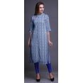 thumbnail image 2 of Bimba Printed Button Down Straight Tunic Dresses For Women Kurti X-Large, 2 of 6