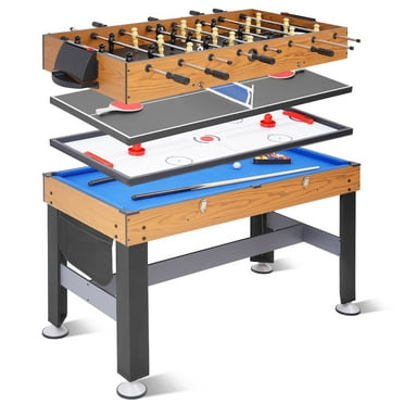 4 in1 Multi-Game Table 54" Comb Indoor Game Soccer Billiard Hockey Ping Pong Top