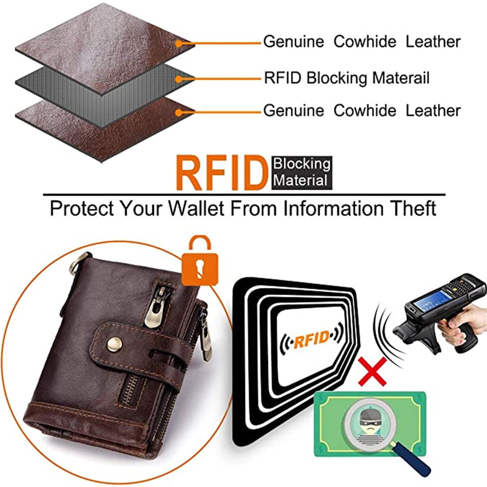 Wallet For Men RFID Protected Beige Leather Wallet for Men 3 Card Slots | 1 Coin Pocket | 2 Hidden C