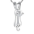 thumbnail image 1 of Collar con colgante de gato Sunnimix Joyería conmemorativa de cenizas Plata, 1 of 7