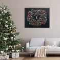 thumbnail image 2 of Merry & Bright Poinsettia Wreath Holiday Graphic Art Gallery Wrapped Canvas Print Wall Art, 2 of 7