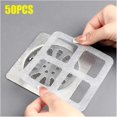 thumbnail image 3 of Pieces Disposable Shower Drain Cover Hair Trap Shower Mesh Floor Sink Strainer Filter Sticker Bathroom 10 Pieces 10 Pieces Disposable Shower Drain Cover Hair Trap Shower Mesh Floor Sink Strainer Fi, 3 of 5