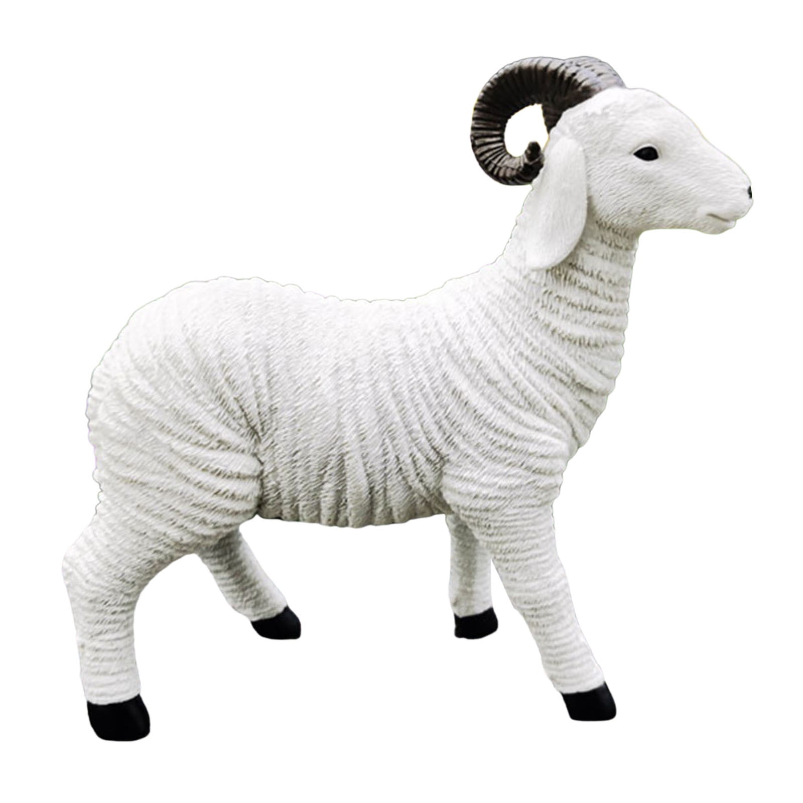 BKER Resin Figurine Lamb Decoration Garden Yard Lamb Baby Sheep