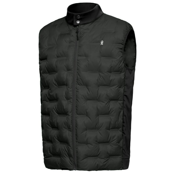 Little Donkey Andy Men's Lightweight Puffer Vest, Outdoor Windproof Sleeveless Jacket for Hiking Travel Golf Black S