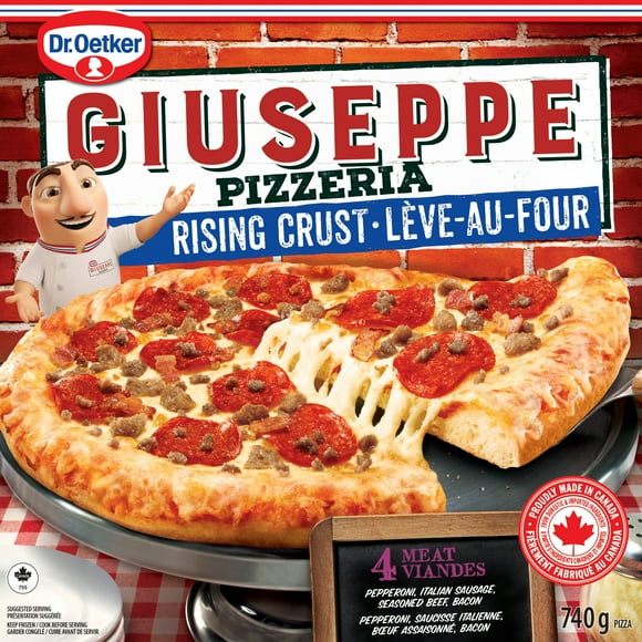 Dr. Oetker Giuseppe Pizzeria Rising Crust 4 Meat Pizza, 740 g