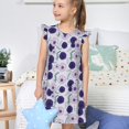thumbnail image 4 of Fotbe Daisies Flowers Vestido de Dormir para Niñas de 3 a 10 Años, Mangas Cortas, Estilo Princesa, Pijama Camisón con Mangas Voladas-Small, 4 of 6